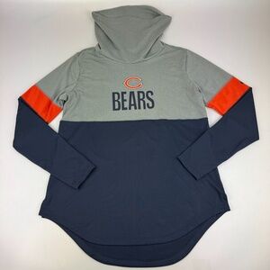 Nike Chicago Bears Womens Size L Funnel Neck Pullover Long Sleeve NFL ThumbHoles